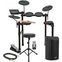Yamaha DTX402 E-Drum-Kit mit Hocker Sticks und sideKIK-Verstärker