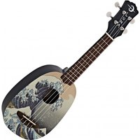 Luna Great Wave Pineapple Ukulele mit Gigbag