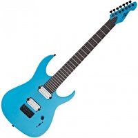 Harlem S 7-saitige E-Gitarre von Gear4music Blue Sparkle