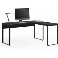 BDI Linea 6223 Work Desk and Return, Charcoal Stained Ash