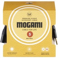 Mogami TRS-Buchse - XLRM-Kabel Neutrik schwarz und Gold Anschlüsse 5m