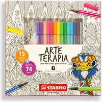 Stabilo Faserschreiber + Therapie-Kunstbuch