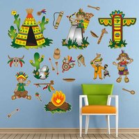 Personalisierbares Wandtattoo Indianer mit Namen