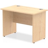 Impulse 1000 x 600mm Straight Office Desk Maple Top Panel End Leg