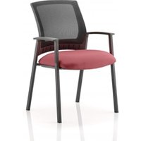 Metro Visitor Chair Mesh Back Bespoke Colour Seat Ginseng Chilli