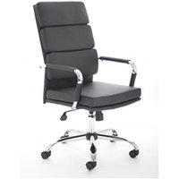 Advocate Executive Chair Black Soft Bonded Leather With Arms BR000204