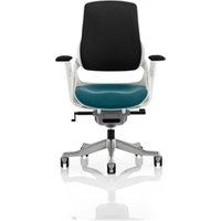 Zure White Shell Black Fabric Back Bespoke Colour Seat Maringa Teal
