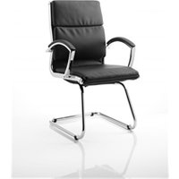 Classic Visitor Cantilever Chair Black With Arms - BR0000
