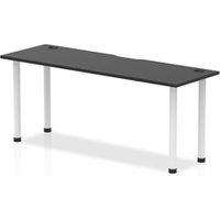 Impulse Black Series 1800 x 600mm Straight Table Black Top with Cable