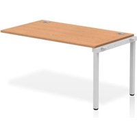 Impulse Bench Single Row Ext Kit 1400 Silver Frame Office Bench Desk