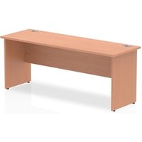 Impulse 1800 x 600mm Straight Office Desk Beech Top Panel End Leg