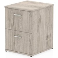Impulse 2 Drawer Filing Cabinet Grey Oak I003241