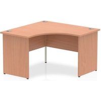 Impulse 1200mm Corner Office Desk Beech Top Panel End Leg I000384