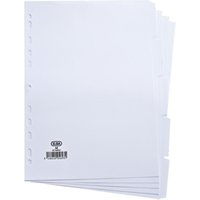 Elba Subject Dividers 5-Part Card Multipunched 160gsm A4 White Ref