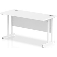 Impulse 1400/600 Rectangle White Cantilever Leg Desk White - MI002202