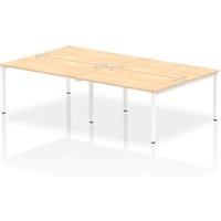 Impulse Bench B2B 4 Person 1400 White Frame Office Bench Desk Maple