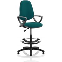 Eclipse Plus I Lever Task Operator Chair Teal + Arms Draughtsman Kit