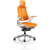 Zure Executive Chair Elastomer Gel Orange With Arms Headrest RefKC0165