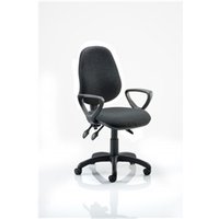 Eclipse Plus III Lever Task Operator Chair With Loop Arms Charcoal