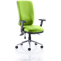 Chiro High Back Task Operators Chair Height Adjustable Arms - Myrrh Green