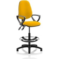Eclipse Plus II Lever Task Operator Chair Yellow +Arms Draughtsman Kit
