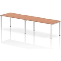 Evolve Plus 1600mm Single Row 2 Person Office Bench Desk Beech Top