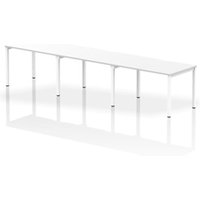 Evolve Plus 1200mm Single Row 3 Person Office Bench Desk White Top