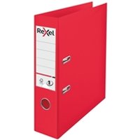UK Office Direct Rexel Choices LArch File PP 75mm A4 Red Ref
