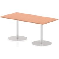 Italia 1600 x 800mm Poseur Rectangular Table Beech Top 725mm High Leg
