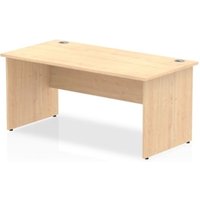 Impulse 1600 x 800mm Straight Office Desk Maple Top Panel End Leg