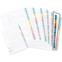 UK Office Direct Concord Index A4 JanuaryDecember White With Multicolour Tabs