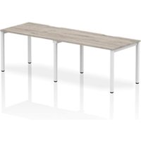 Evolve Plus 1200mm Single Row 2 Person Office Bench Desk Grey Oak Top