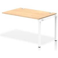 Impulse Bench Single Row Ext Kit 1200 White Frame Office Bench Desk