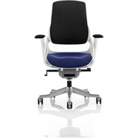 Zure White Shell Black Fabric Back Bespoke Colour Seat Stevia Blue