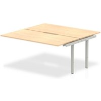 Evolve Plus 1600mm B2B Office Bench Desk Ext Kit Maple Top Silver