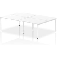 Impulse Bench B2B 4 Person 1200 White Frame Office Bench Desk White