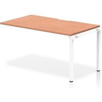Evolve Plus 1400mm Single Row Office Bench Desk Ext Kit Beech Top