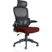 Iris Task Operator Black Mesh Back Bespoke Colour Seat Ginseng Chilli