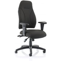 Esme Black Fabric Posture Ergonomic Office Chair With Height Adjustable Arms