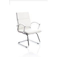 Classic Visitor Cantilever Chair White With Arms - BR0000