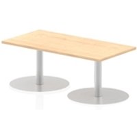 Italia 1200 x 600mm Poseur Rectangular Table Maple Top 475mm High Leg