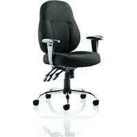 Storm Task Operator Chair Black Fabric With Arms - OP0001