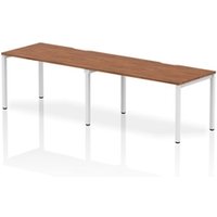 Evolve Plus 1400mm Single Row 2 Person Office Bench Desk Walnut Top
