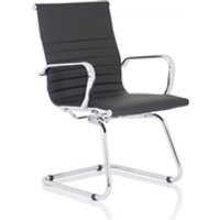Nola Cantilever Chair Soft Bonded Leather Black OP000224