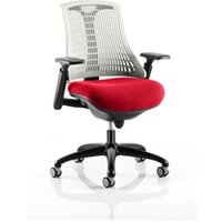 Flex Task Operator Chair Black Frame White Back Bespoke Colour Seat Bergamot Cherry