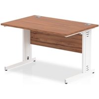Impulse 1200/800 Rectangle White Cable Managed Leg Desk - MI001995