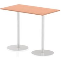 Italia 1400 x 800mm Poseur Rectangular Table Beech Top 1145mm High Leg