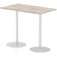 Italia 1400 x 800mm Poseur Rectangular Table Grey Oak Top 1145mm High