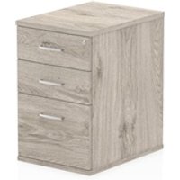 0 Impulse 600mm Deep Desk High Pedestal Grey Oak I003221
