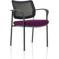 Brunswick Deluxe Mesh Back Black Frame Bespoke Seat Purple With Arms